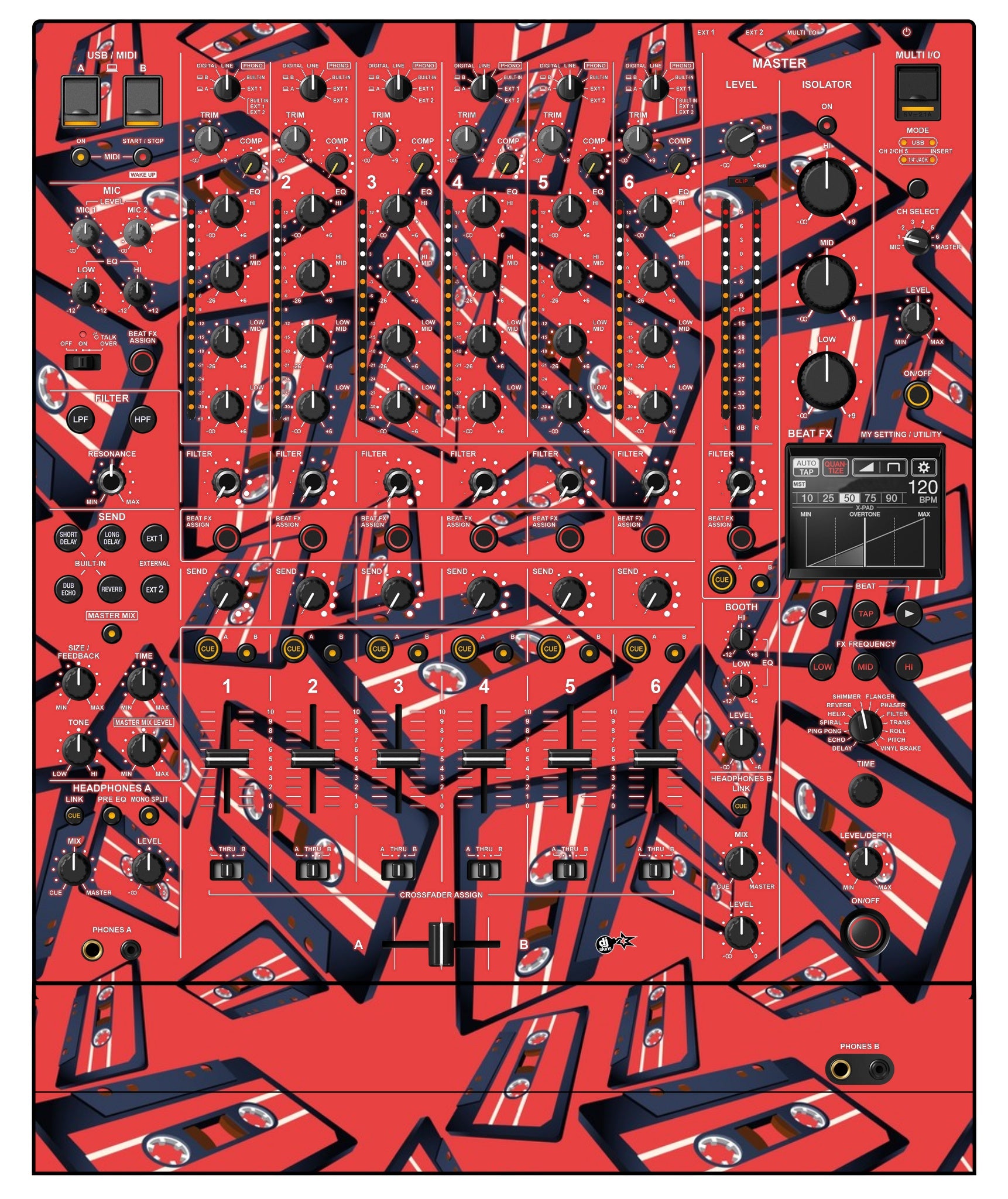 Pioneer DJ DJM V10 Skin Tapedeck