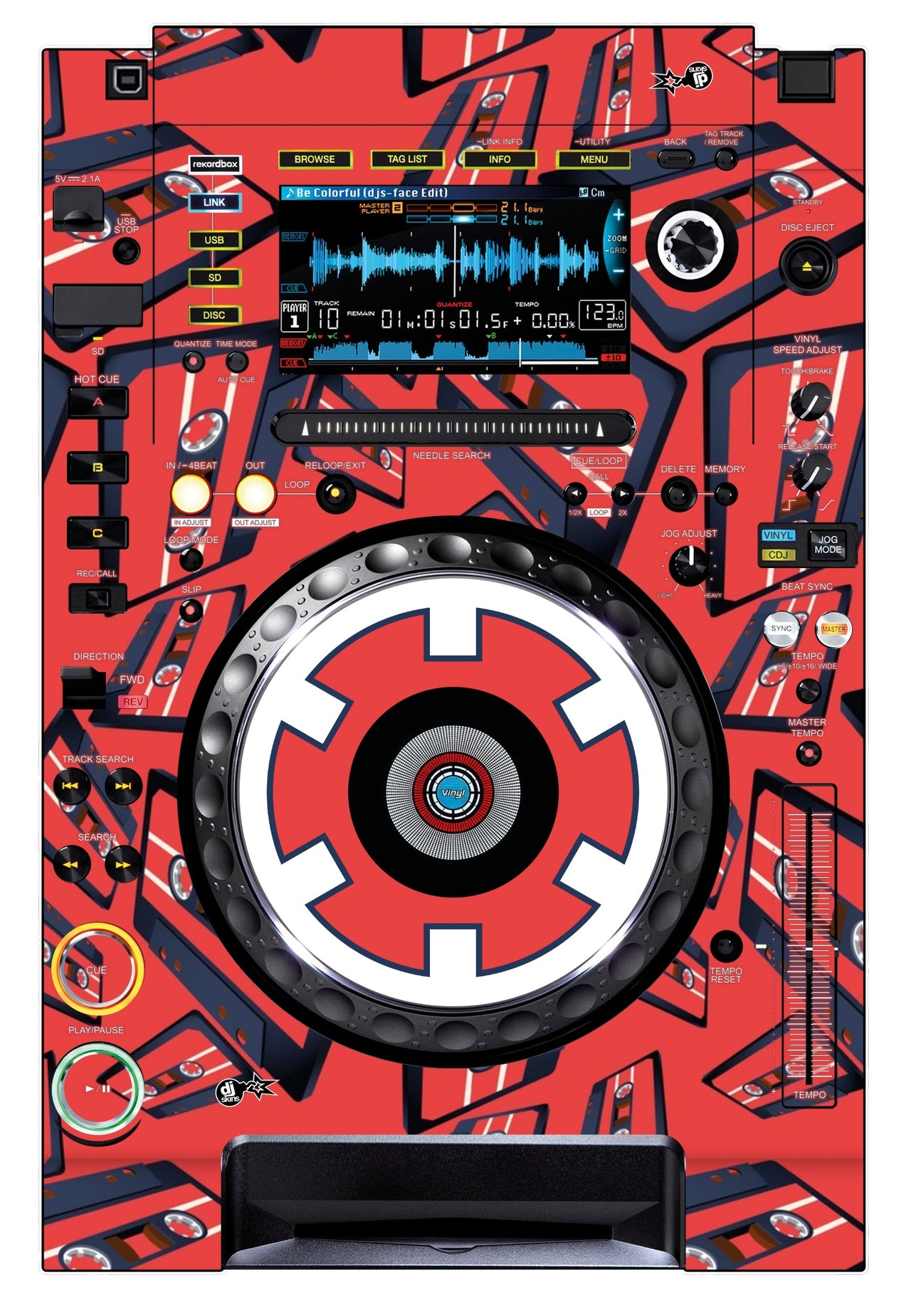 Pioneer DJ CDJ 2000 NEXUS Skin Tapedeck