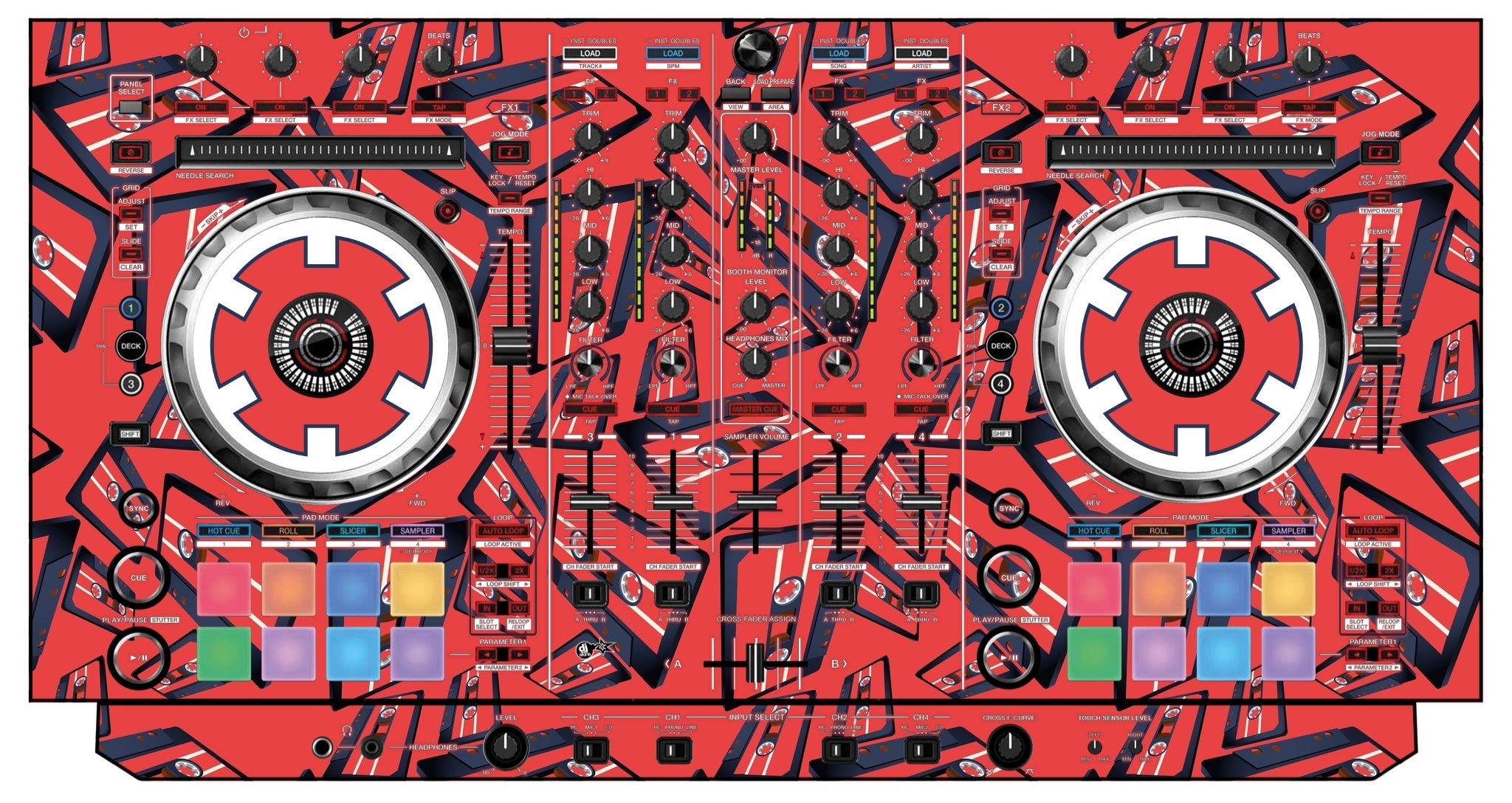 Pioneer DJ DDJ SX Skin Tapedeck