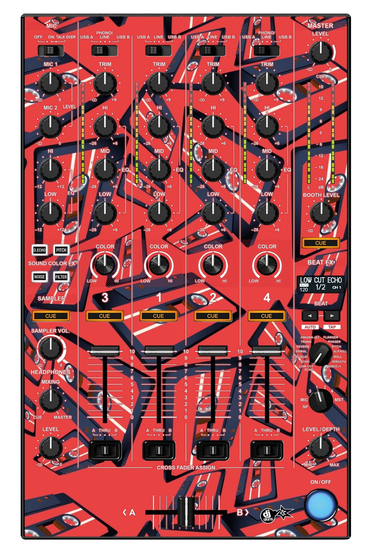 Pioneer DJ DDJ 1000 SRT MIXER Skin Tapedeck