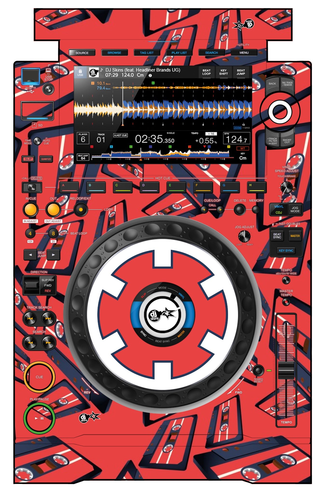 Pioneer DJ CDJ 3000 Skin Tapedeck