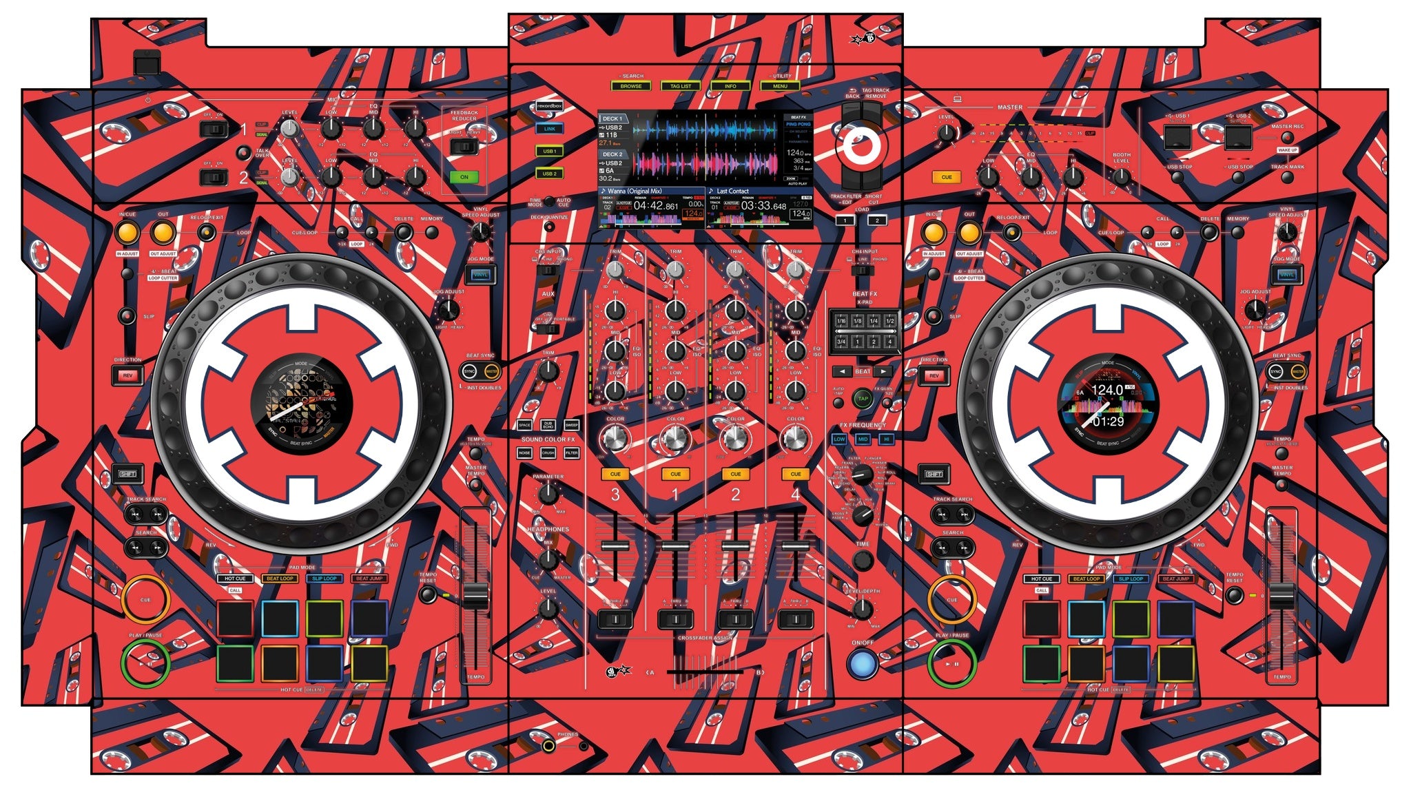 Pioneer DJ XDJ XZ Skin Tapedeck