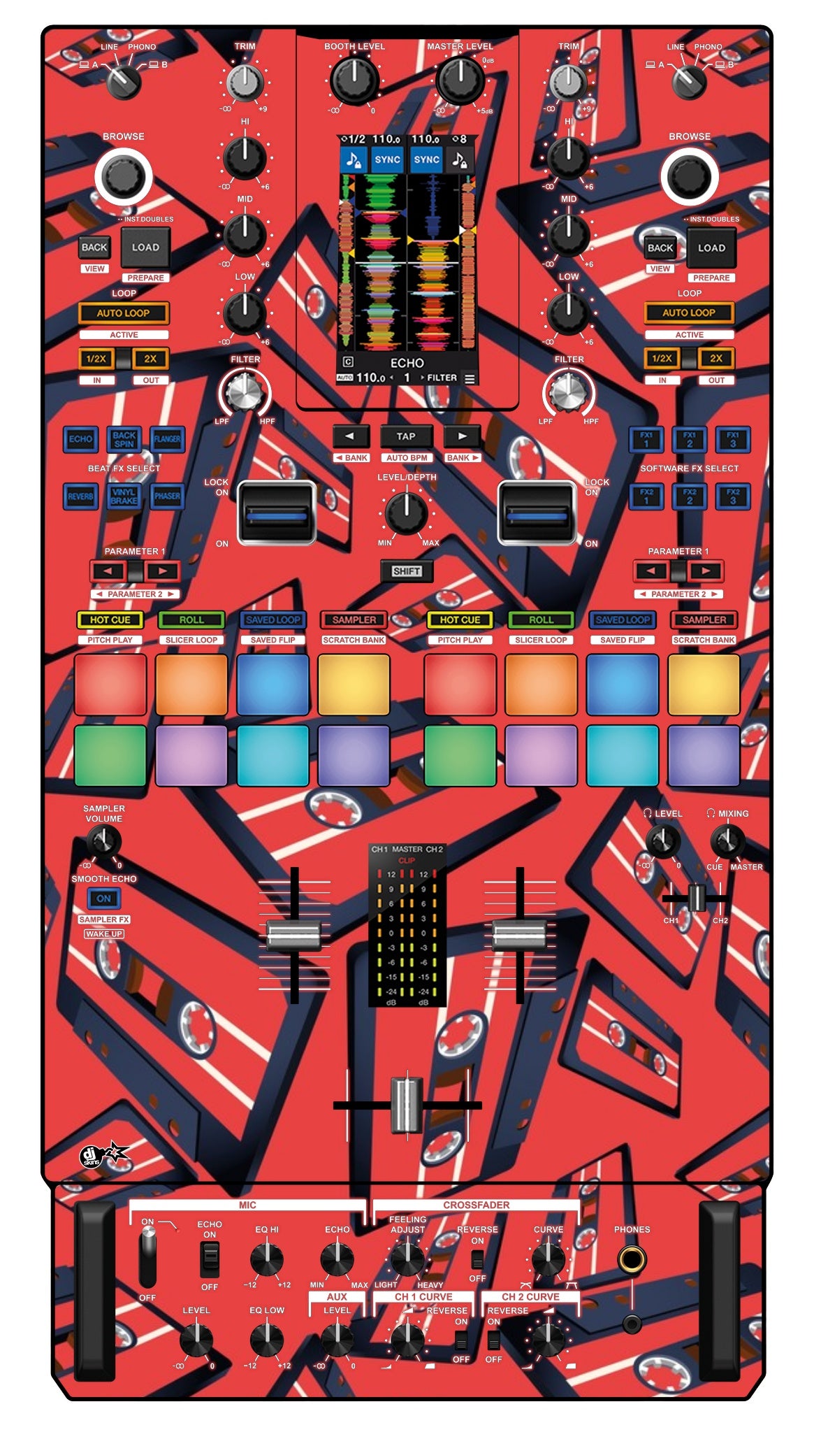Pioneer DJ DJM S11 Skin Tapedeck