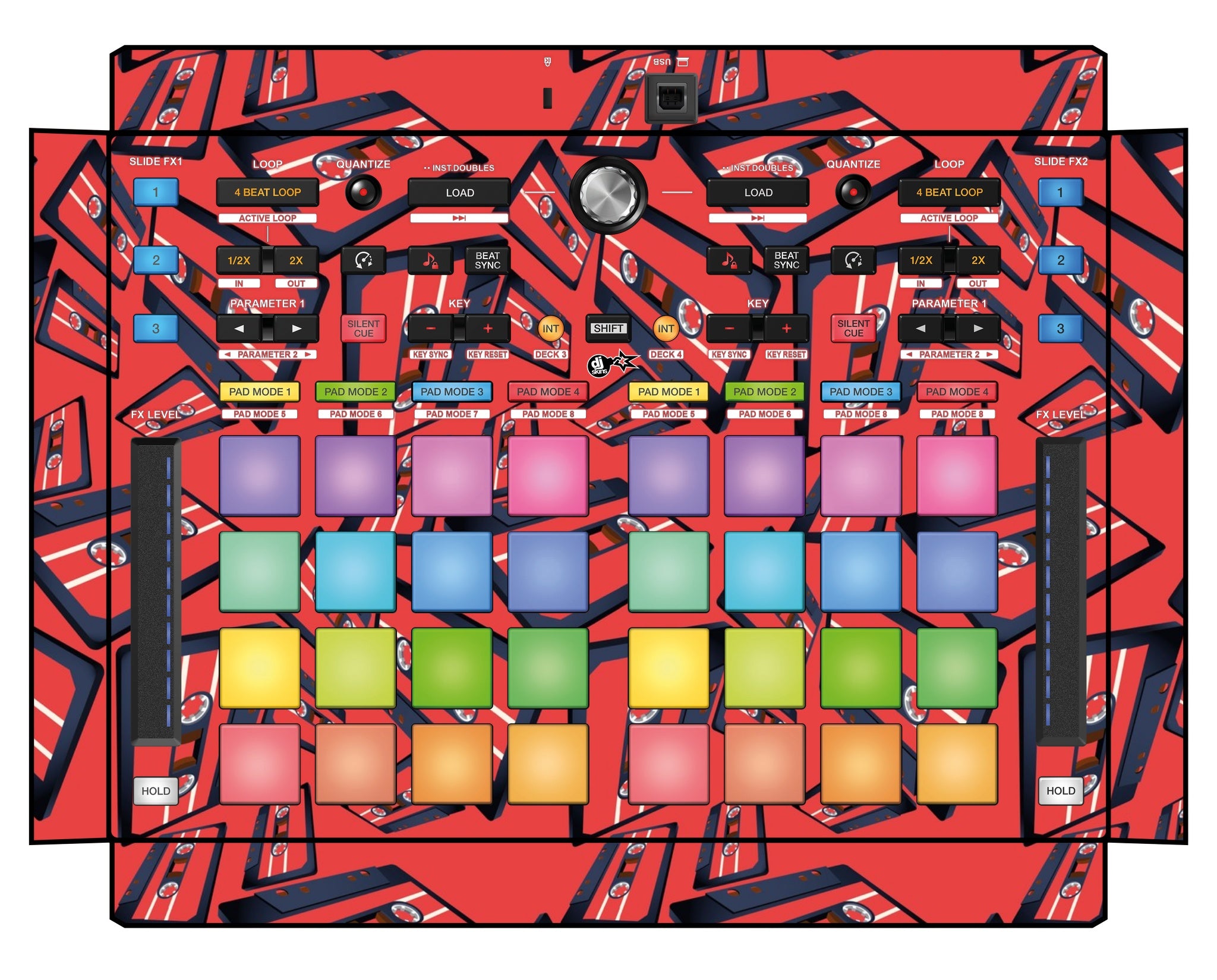 Pioneer DJ DDJ XP 2 Skin Tapedeck