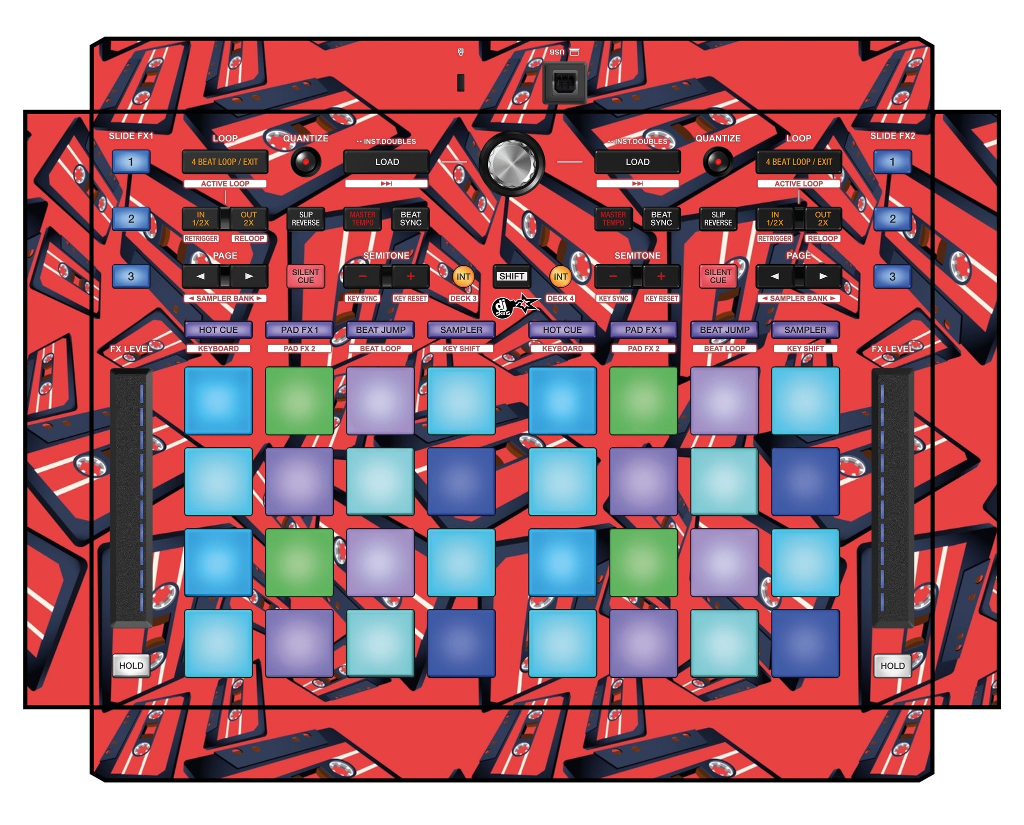 Pioneer DJ DDJ XP 1 Skin Tapedeck