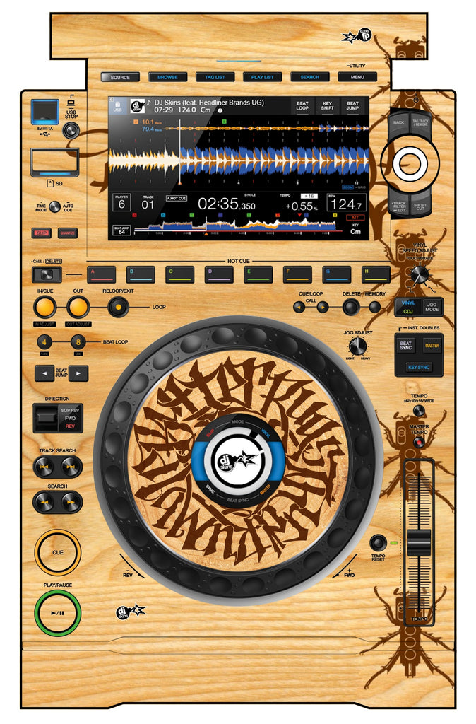 Pioneer DJ CDJ 3000 Skin Thudrumble Wood