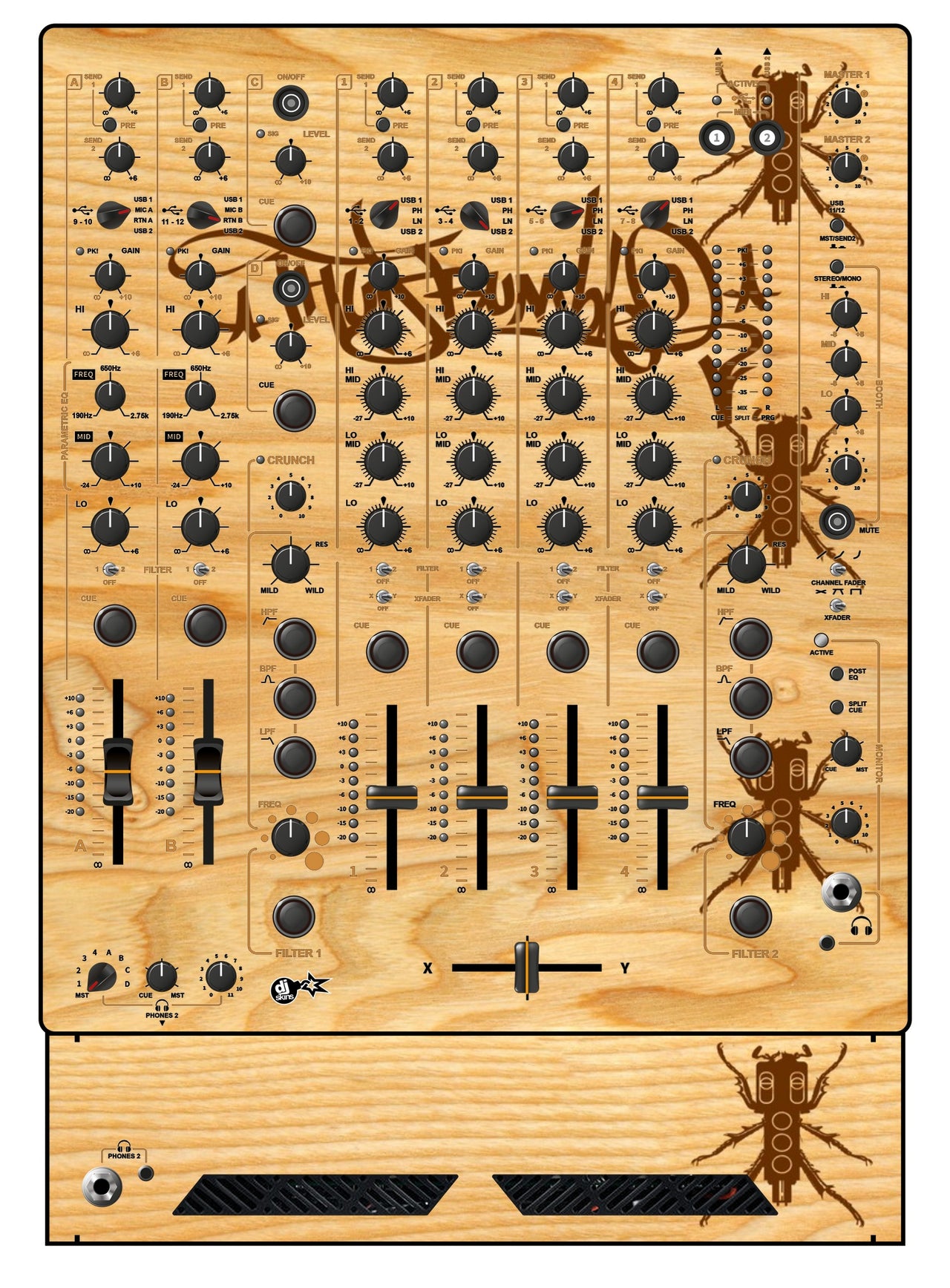 Allen and Heath XONE 96 Skin Thudrumble Wood