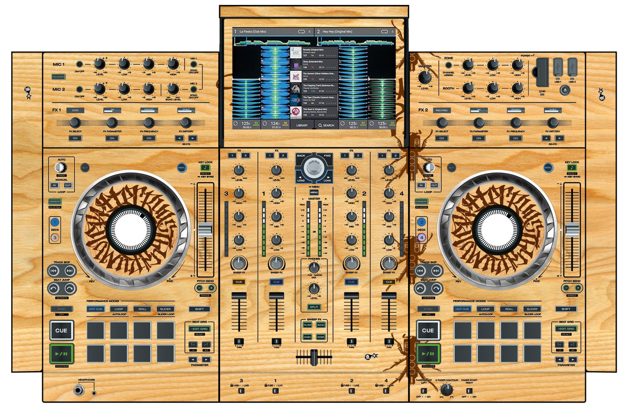 Denon DJ PRIME 4 Skin Thudrumble Wood