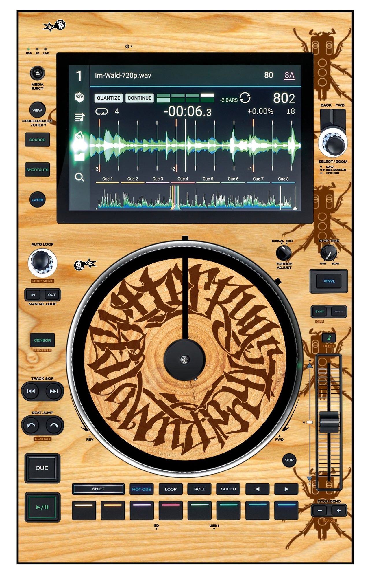 Denon DJ SC 6000 M Skin Thudrumble Wood