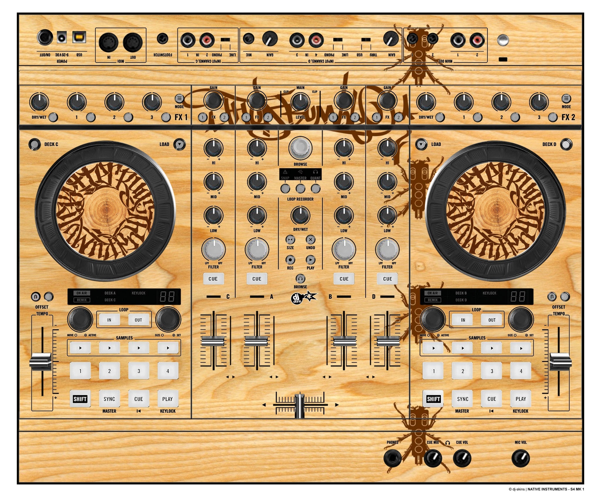 Native Instruments S4 MK1 Skin Thudrumble Wood