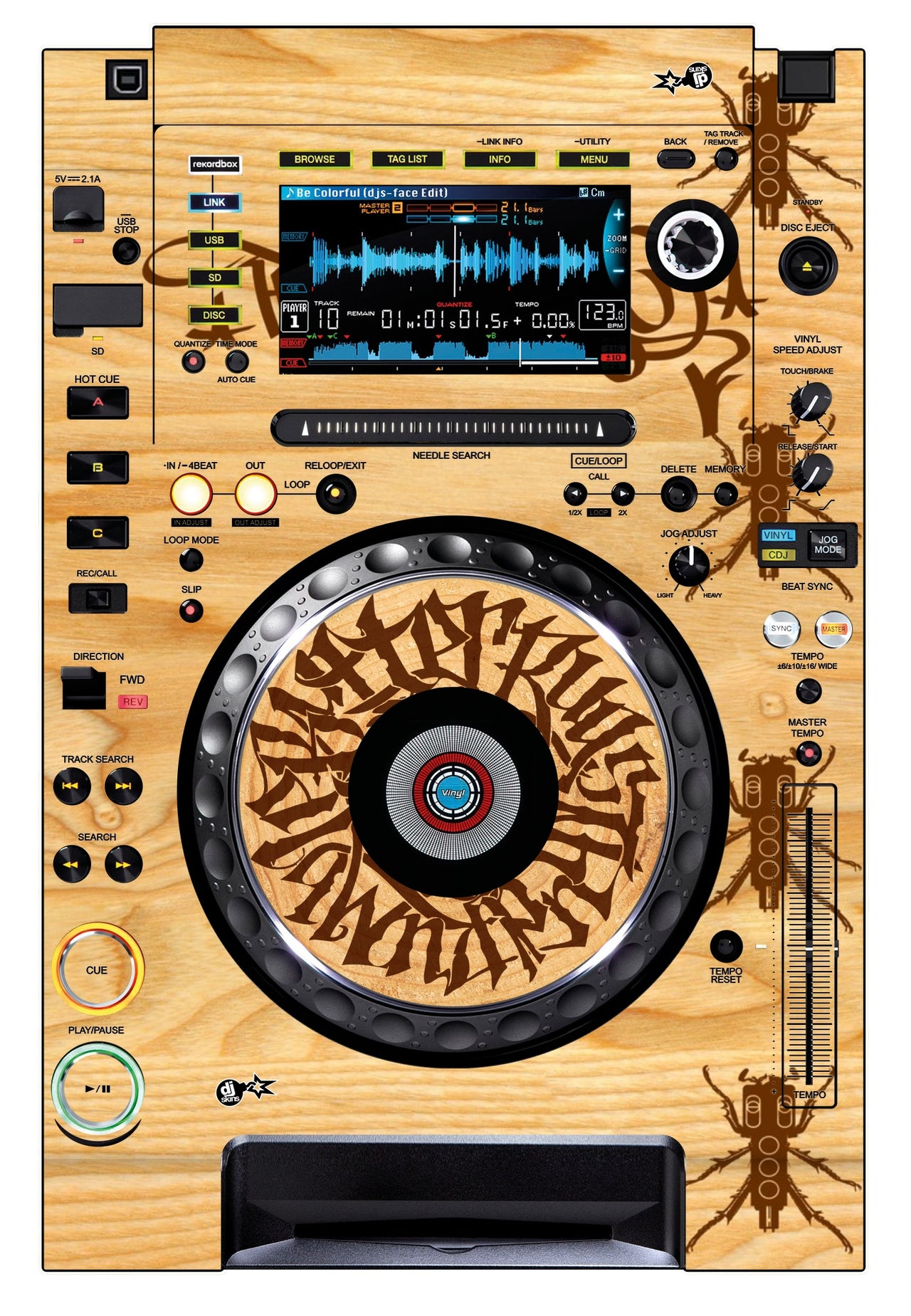 Pioneer DJ CDJ 2000 NEXUS Skin Thudrumble Wood