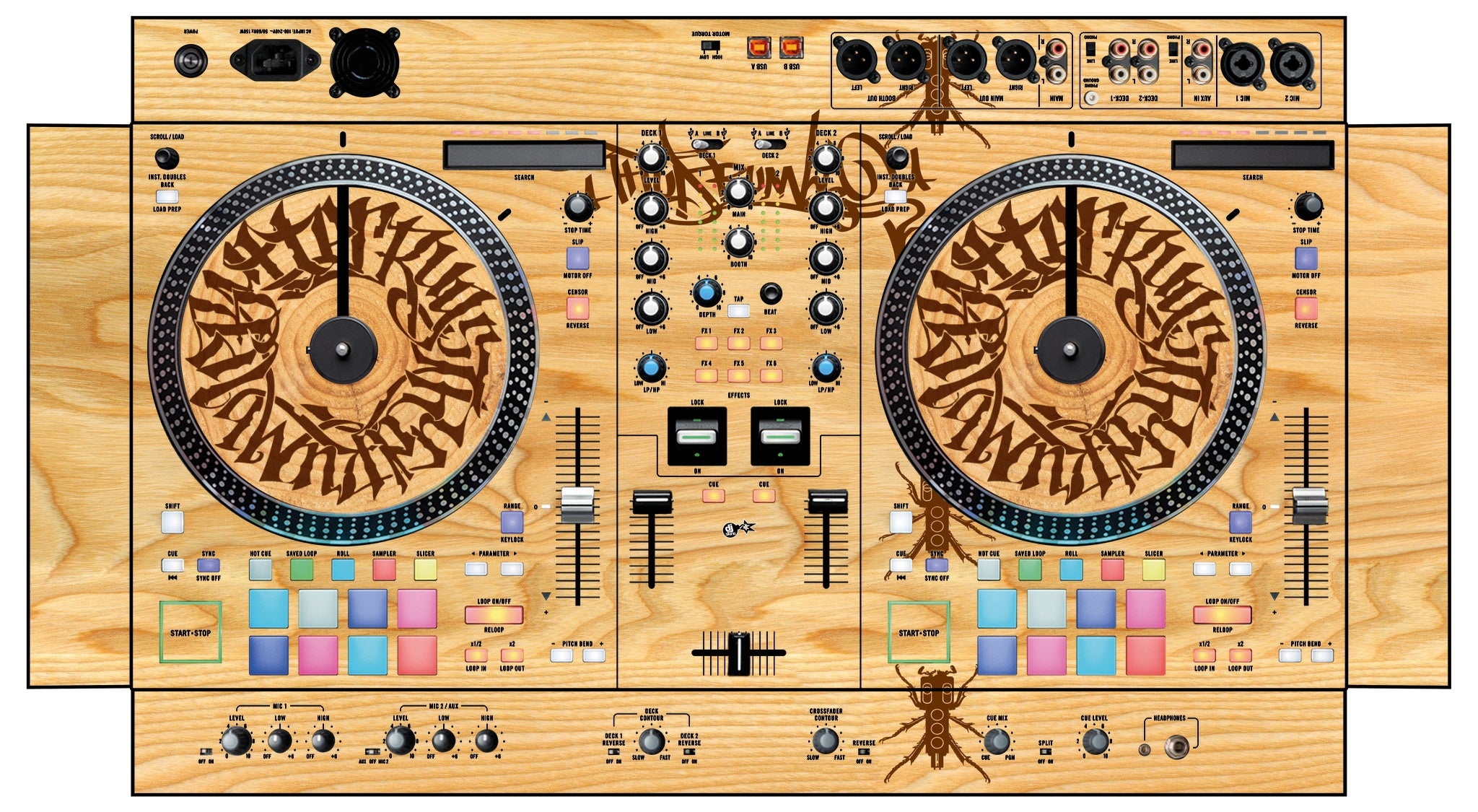 DJ Skins® Rane ONE Skin Thudrumble Wood
