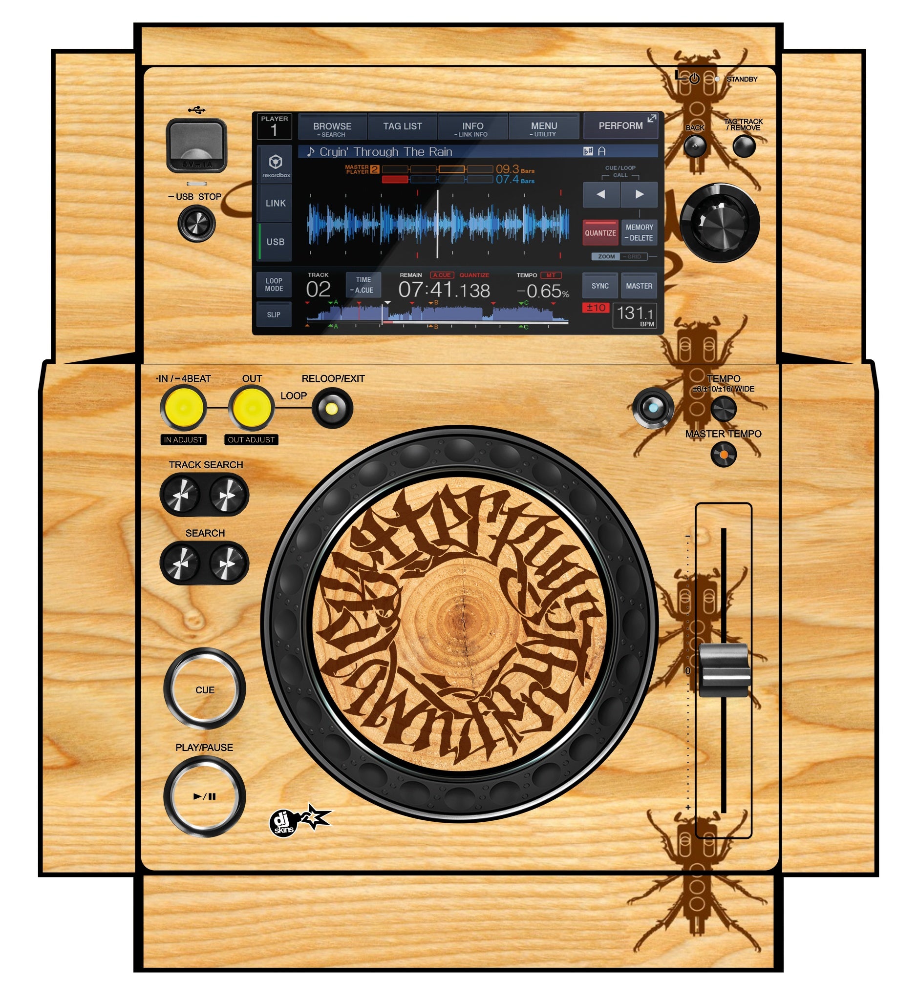 Pioneer DJ XDJ 700 Skin Thudrumble Wood