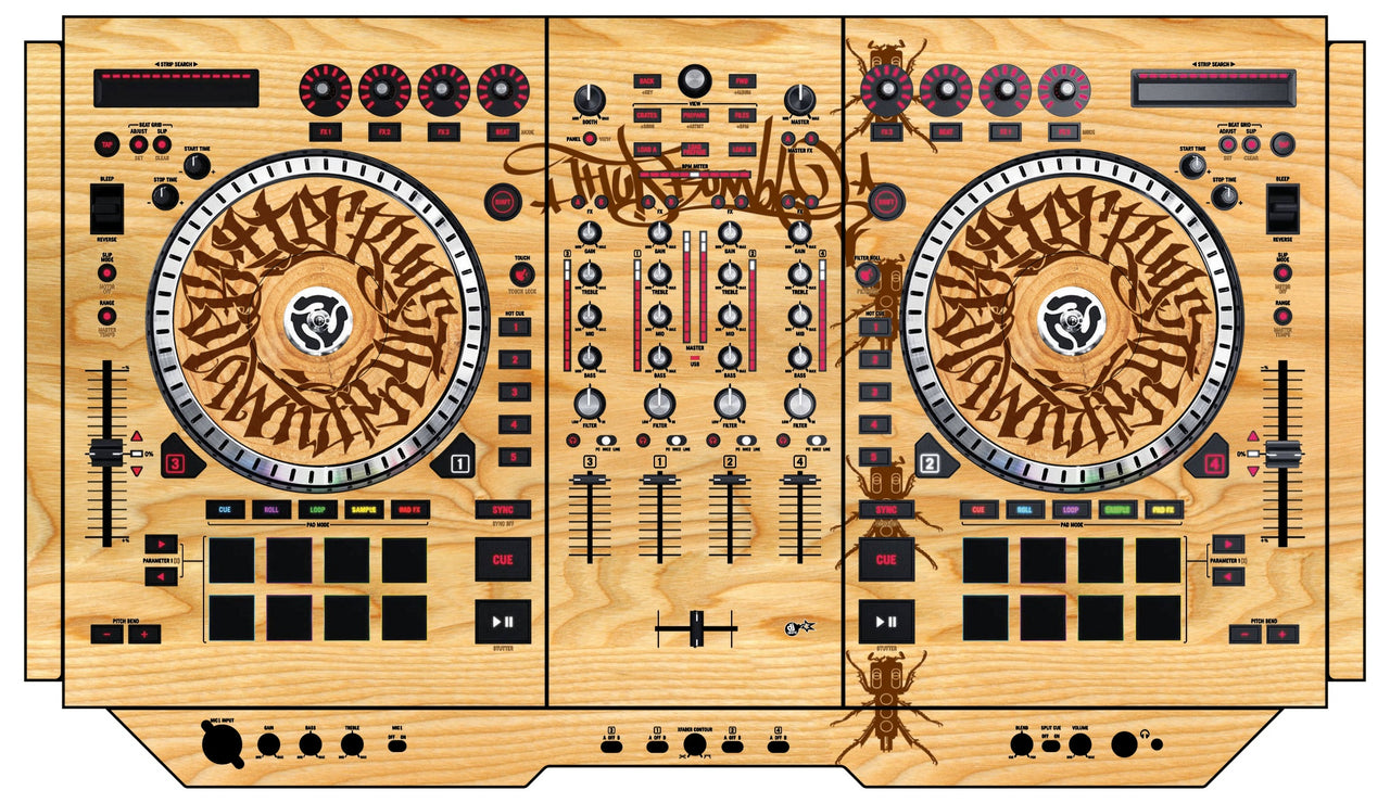 Numark NS 7 II Skin Thudrumble Wood