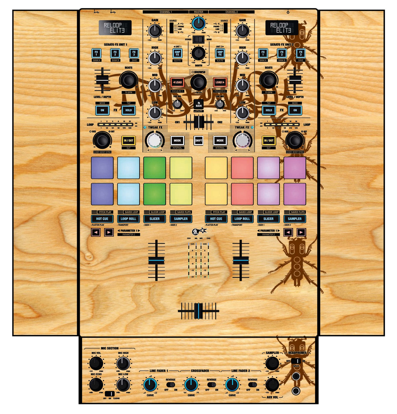 Reloop Elite Skin Thudrumble Wood