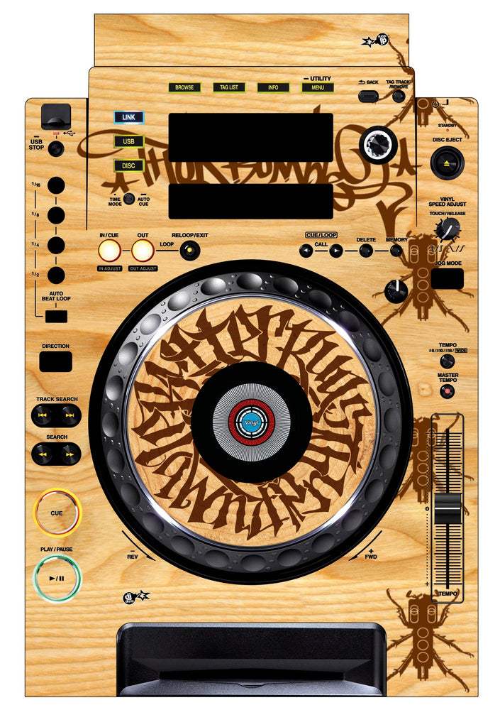Pioneer DJ CDJ 900 Skin Thudrumble Wood