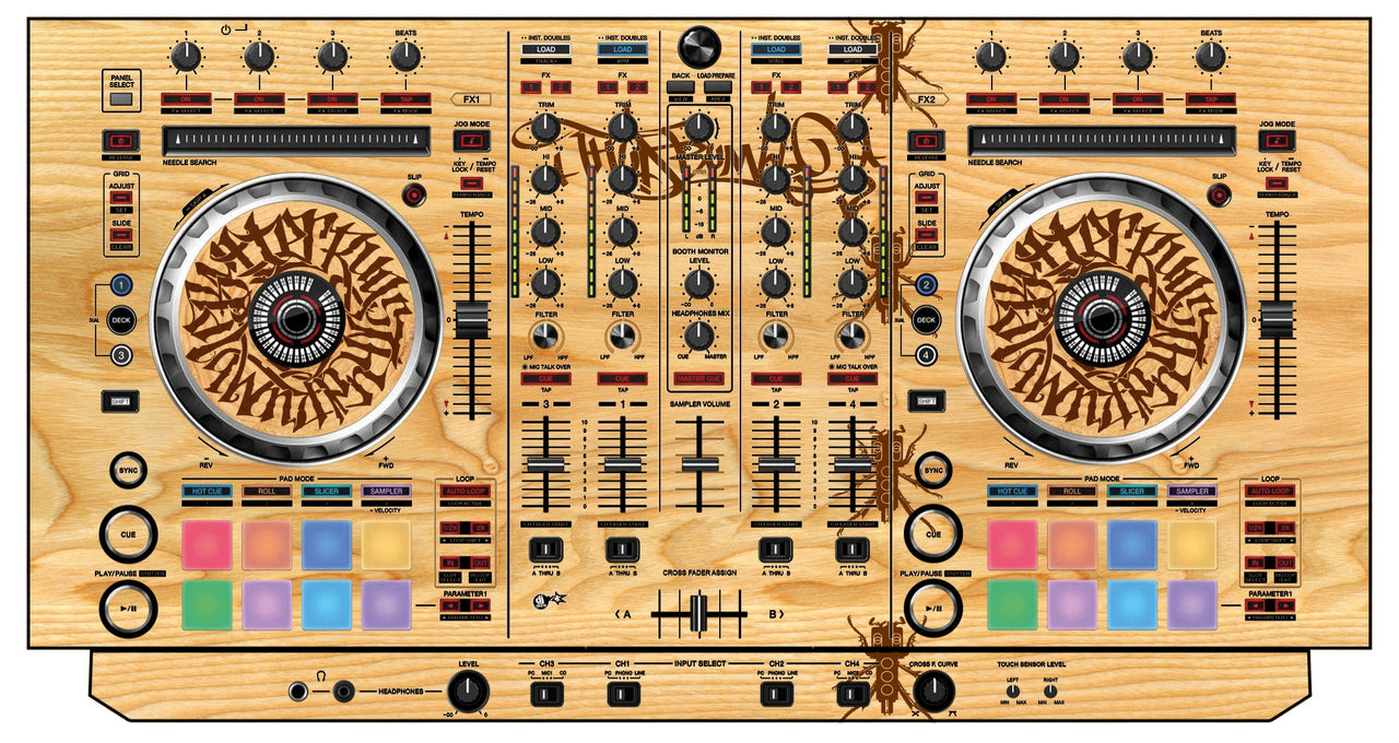 Pioneer DJ DDJ SX Skin Thudrumble Wood