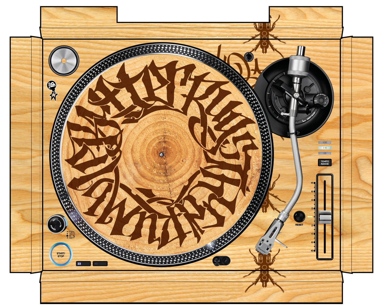 Pioneer DJ PLX 1000 Skin Thudrumble Wood