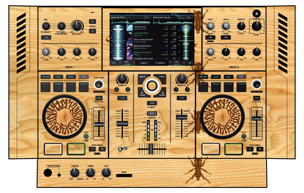 Denon DJ PRIME GO Skin Thudrumble Wood