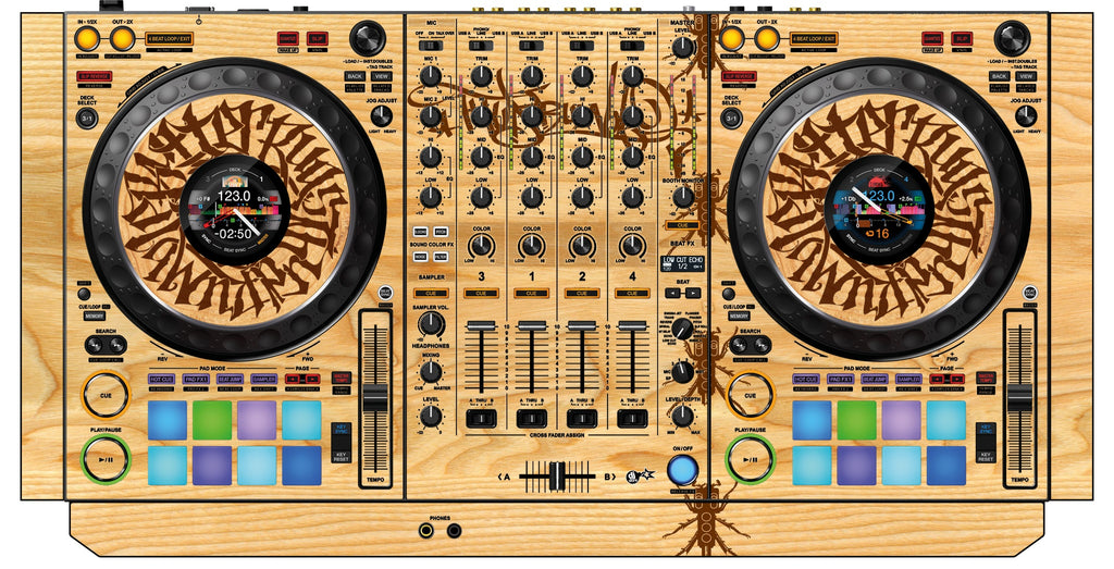 Pioneer DJ DDJ 1000 Skin Thudrumble Wood