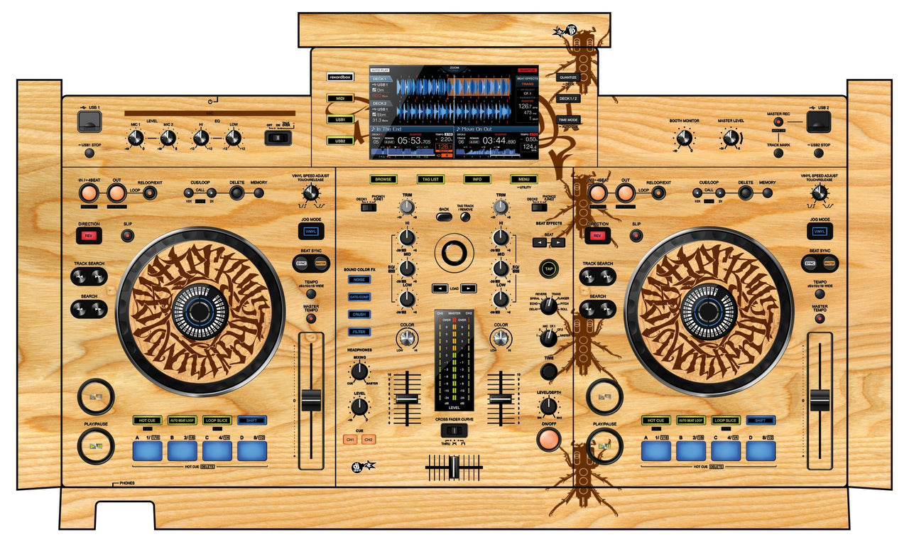 Pioneer DJ XDJ RX Skin Thudrumble Wood