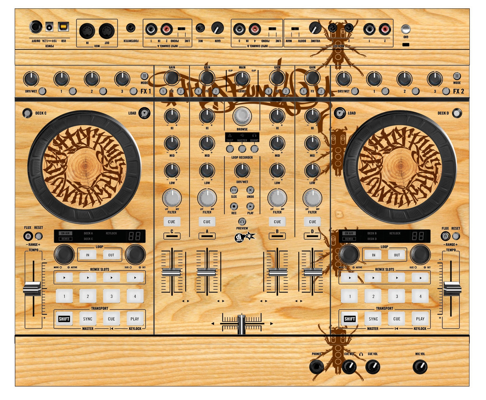 Native Instruments S4 MK2 Skin Thudrumble Wood