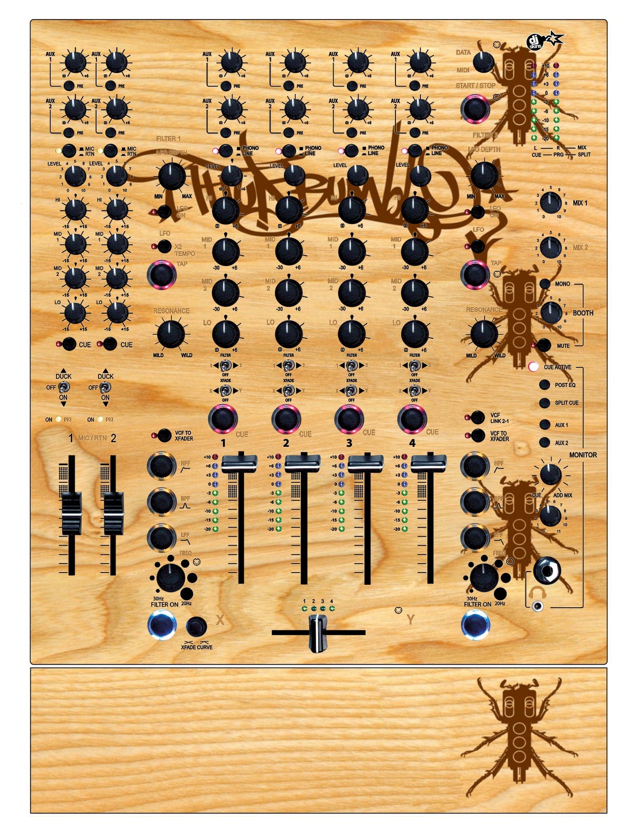Allen and Heath XONE 92 Skin Thudrumble Wood