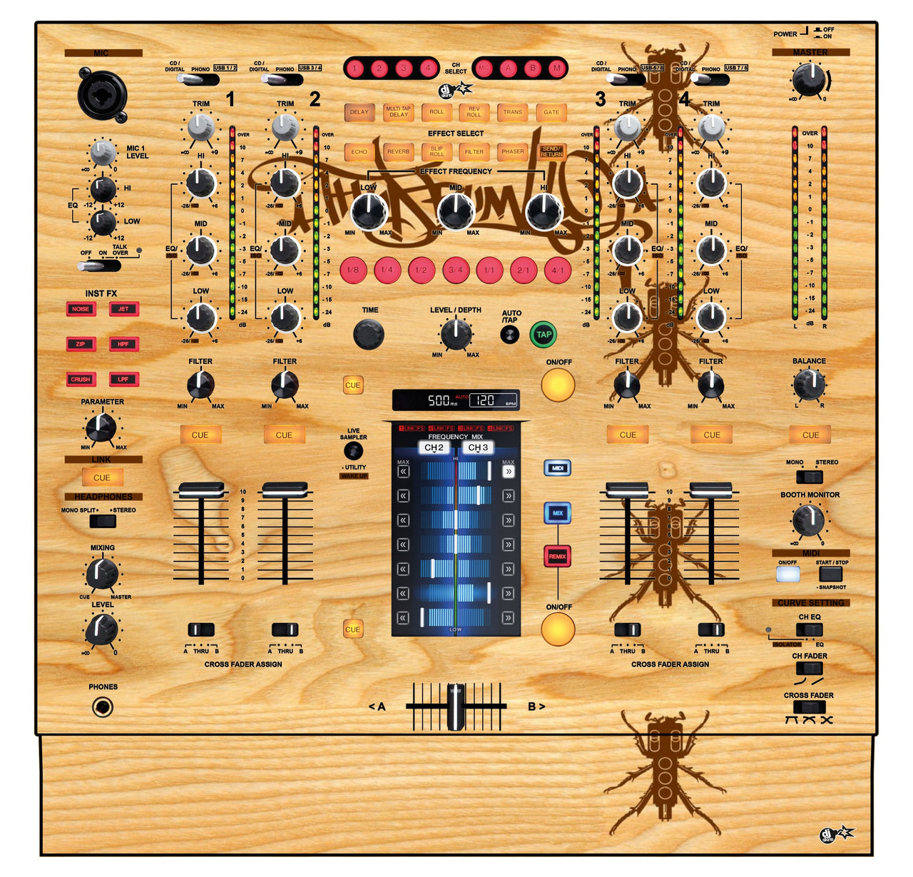 Pioneer DJ DJM 2000 Skin Thudrumble Wood