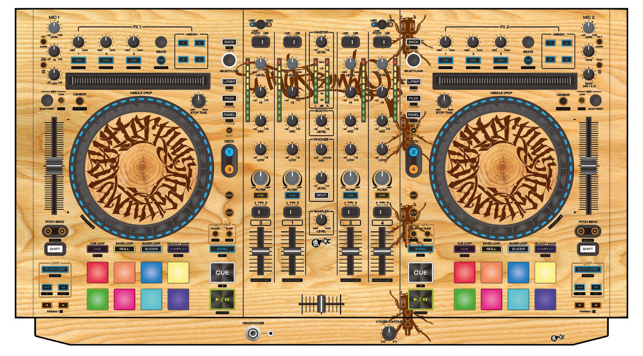Denon DJ MC 7000 Skin Thudrumble Wood