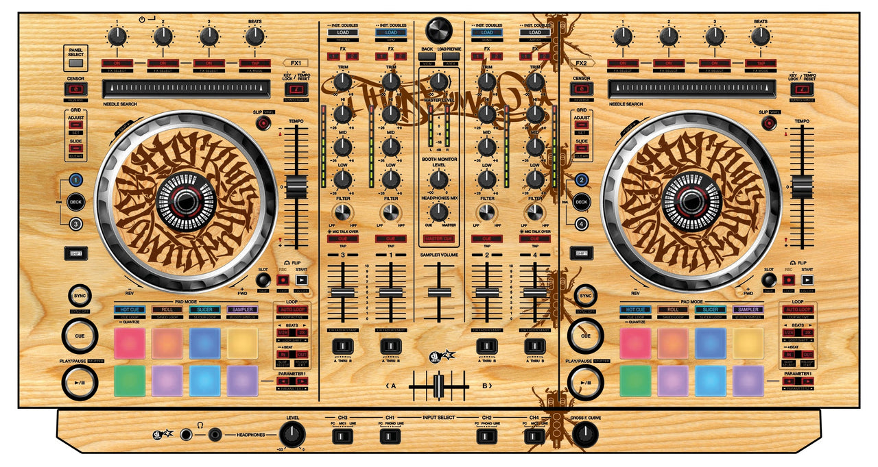 Pioneer DJ DDJ SX 2 Skin Thudrumble Wood