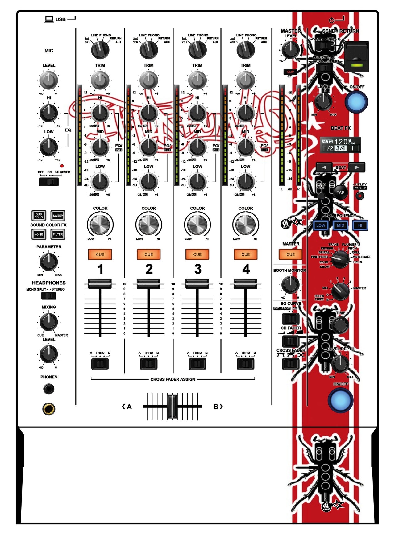 Pioneer DJ DJM 750 MK2 Skin Thudrumble
