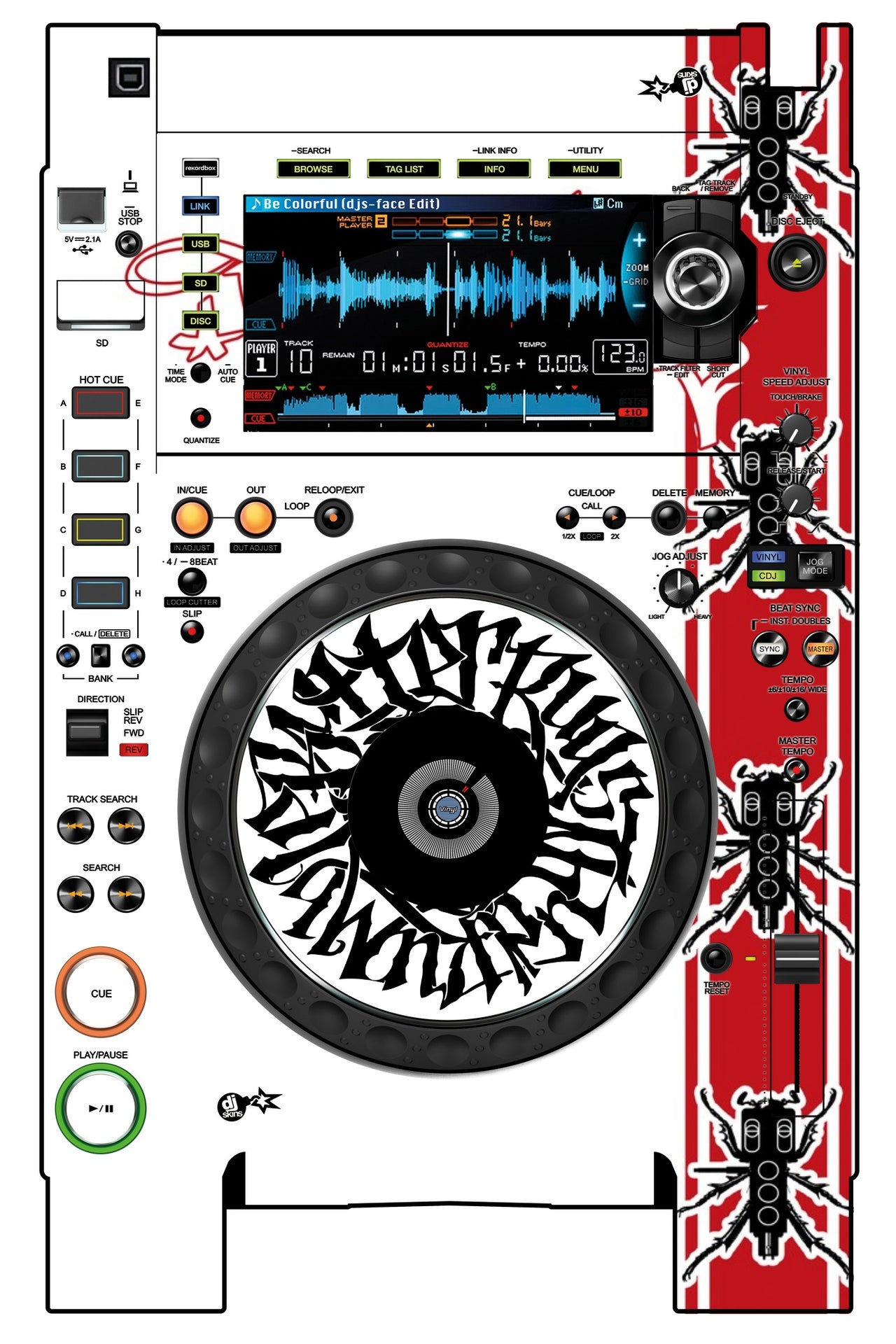 Pioneer DJ CDJ 2000 NEXUS 2 Skin Thudrumble