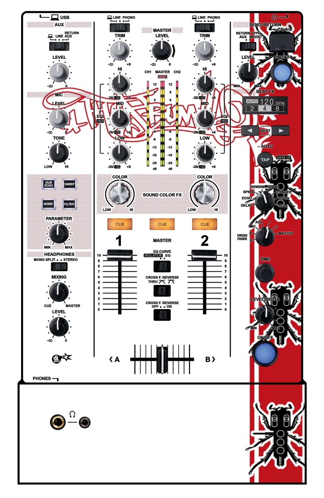 Pioneer DJ DJM 450 Skin Thudrumble