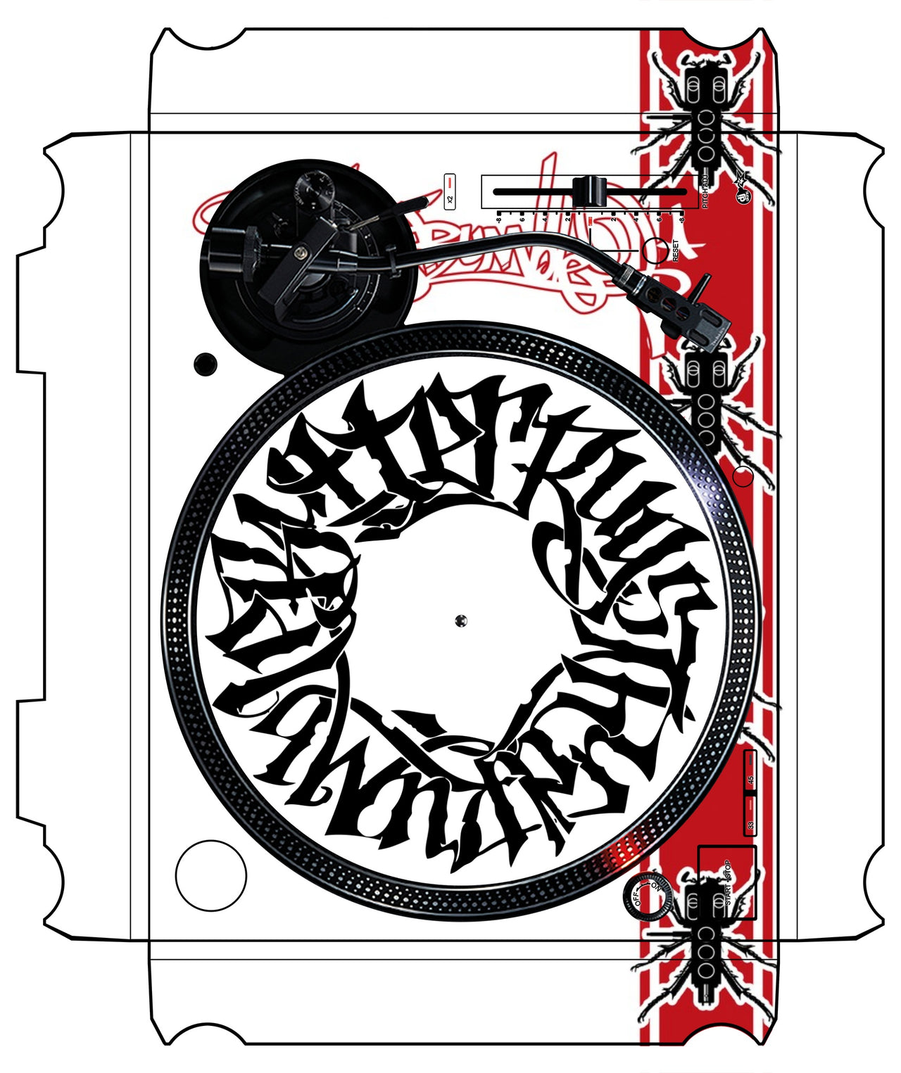 Technics 1200 / 1210 MK7 VERTICAL Skin Thudrumble