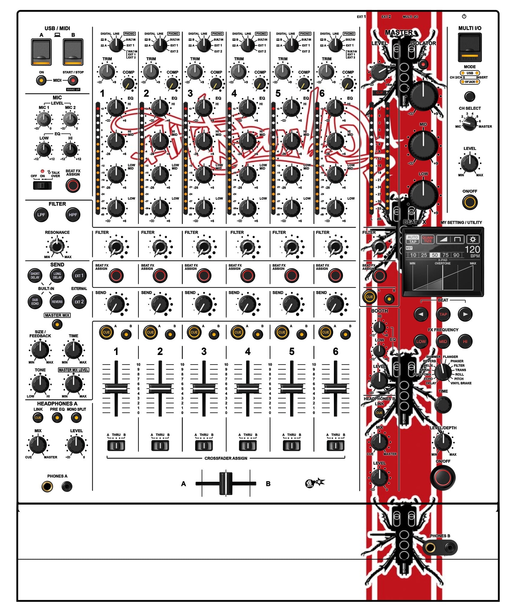 Pioneer DJ DJM V10 Skin Thudrumble