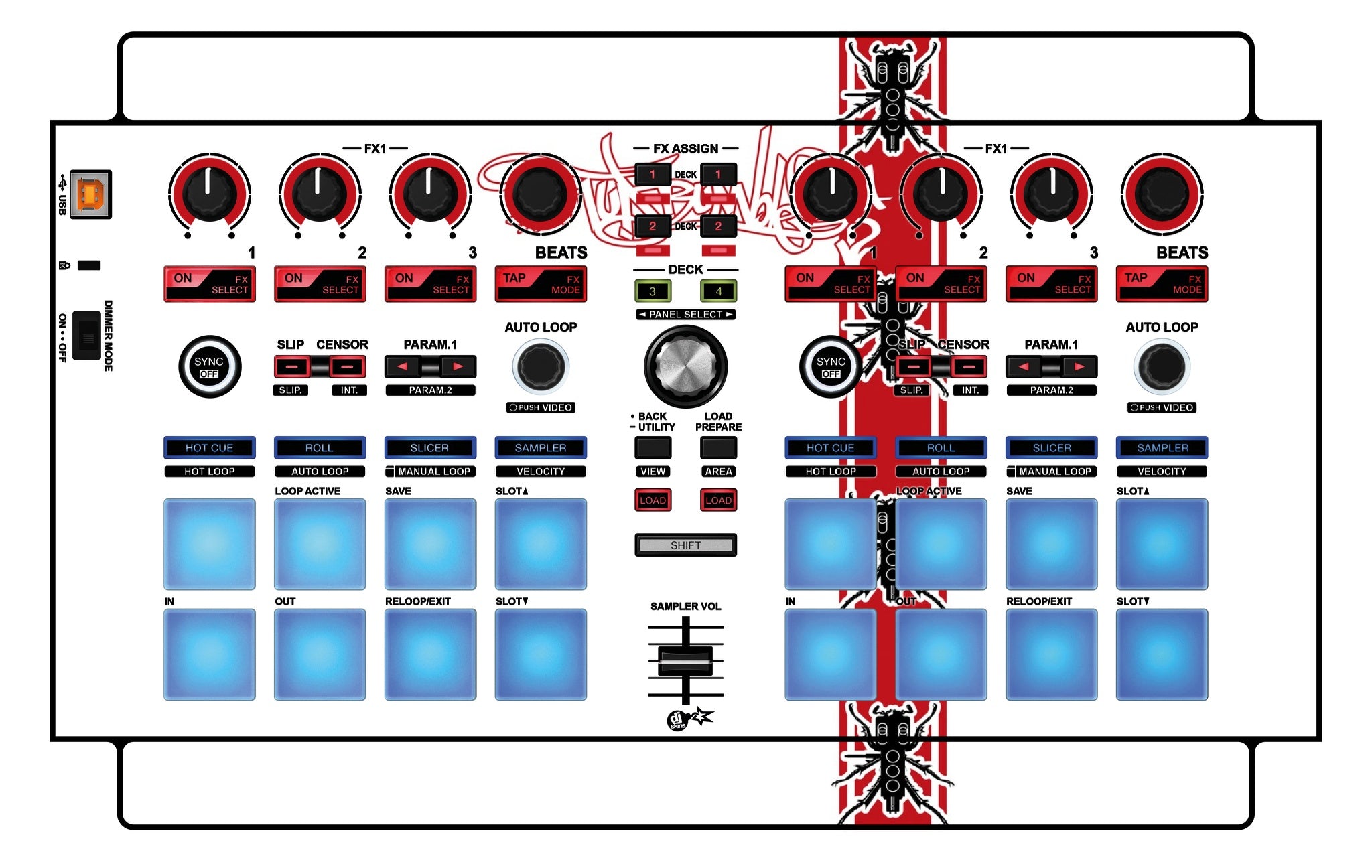 Pioneer DJ DDJ SP 1 Skin Thudrumble