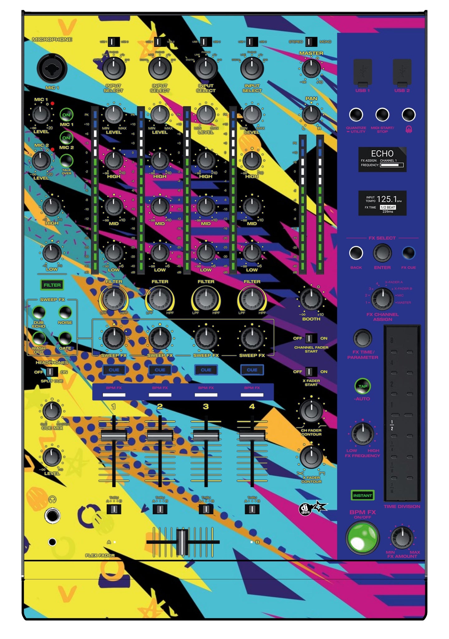 Denon DJ X 1850 Skin Trashkid