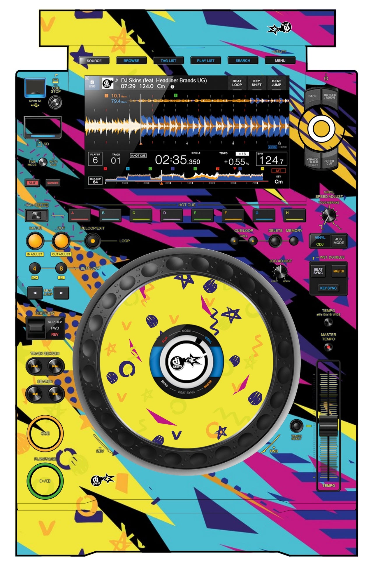 Pioneer DJ CDJ 3000 Skin Trashkid