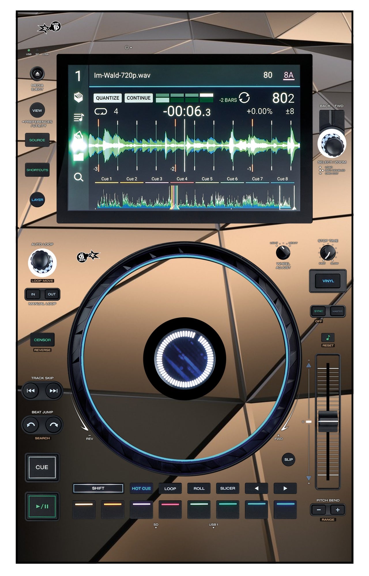 Denon DJ SC 6000 Skin Veneno