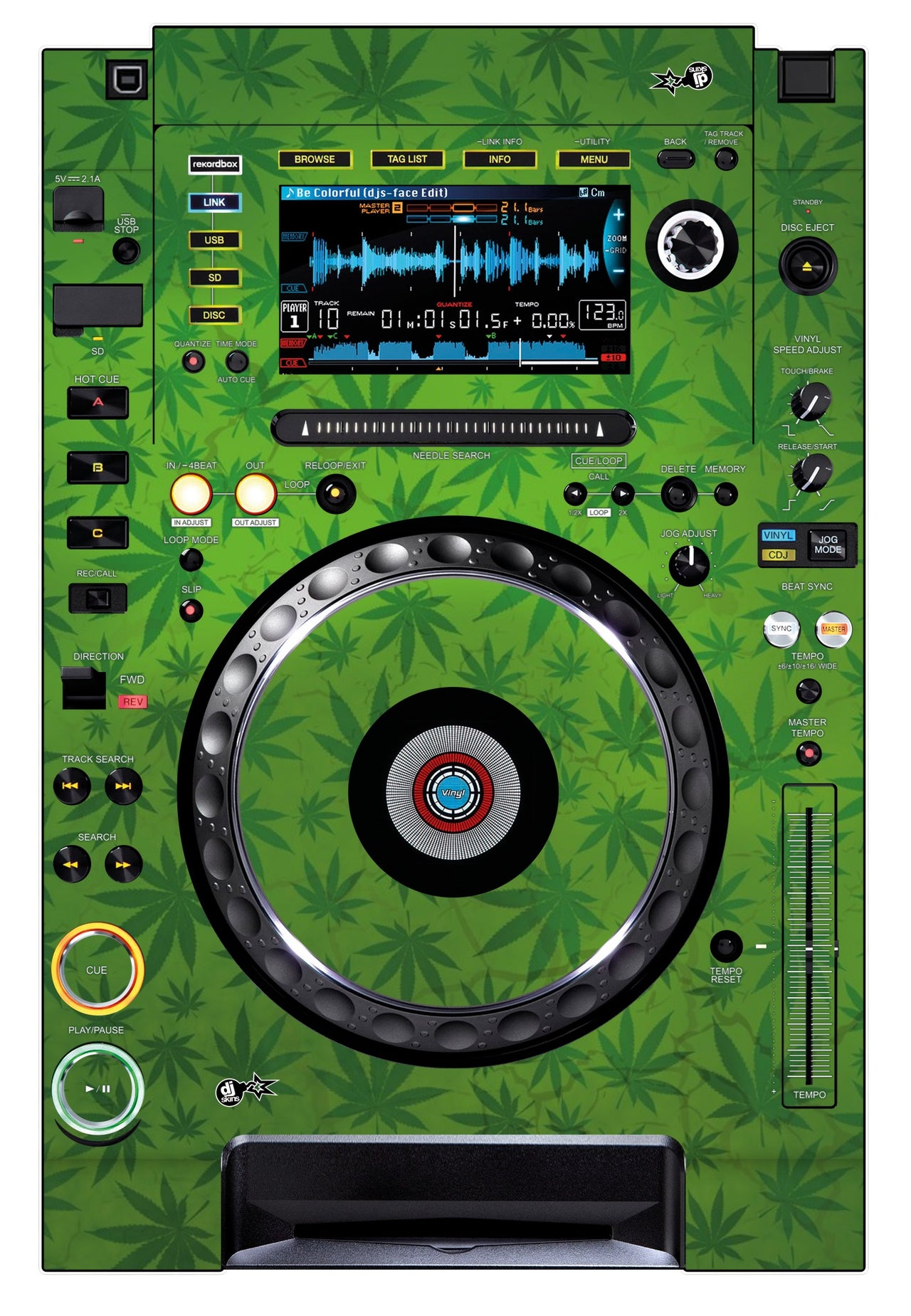 Pioneer DJ CDJ 2000 NEXUS Skin Weedhead
