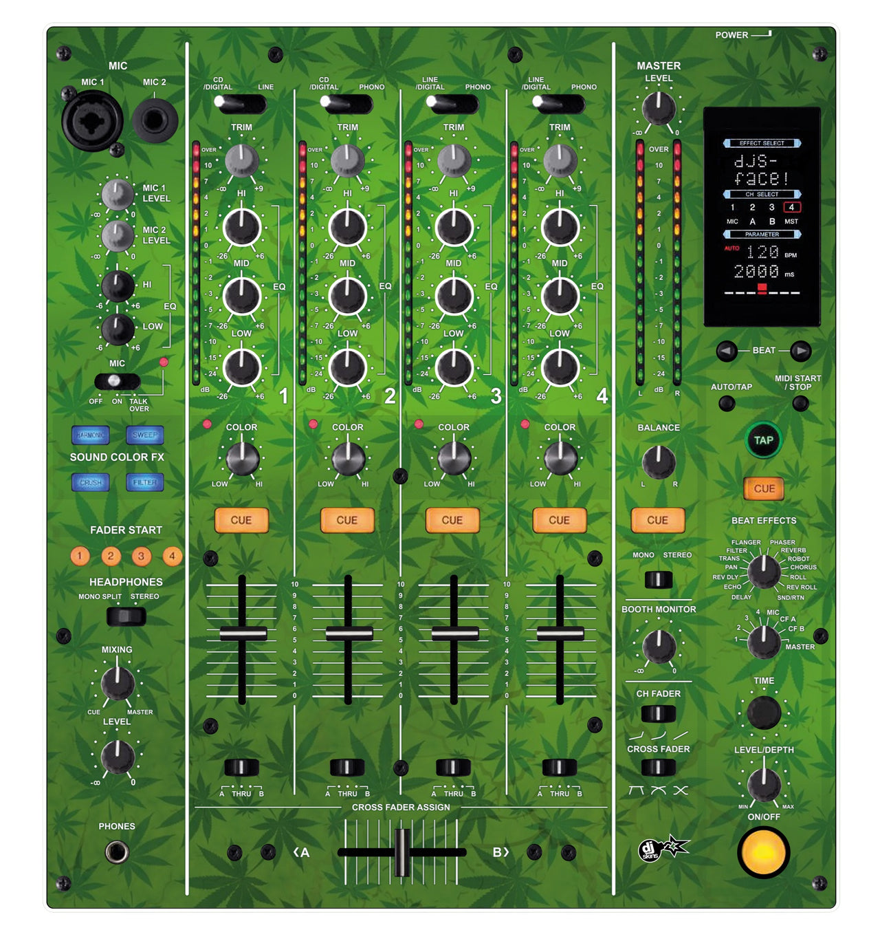 Pioneer DJ DJM 800 Skin Weedhead