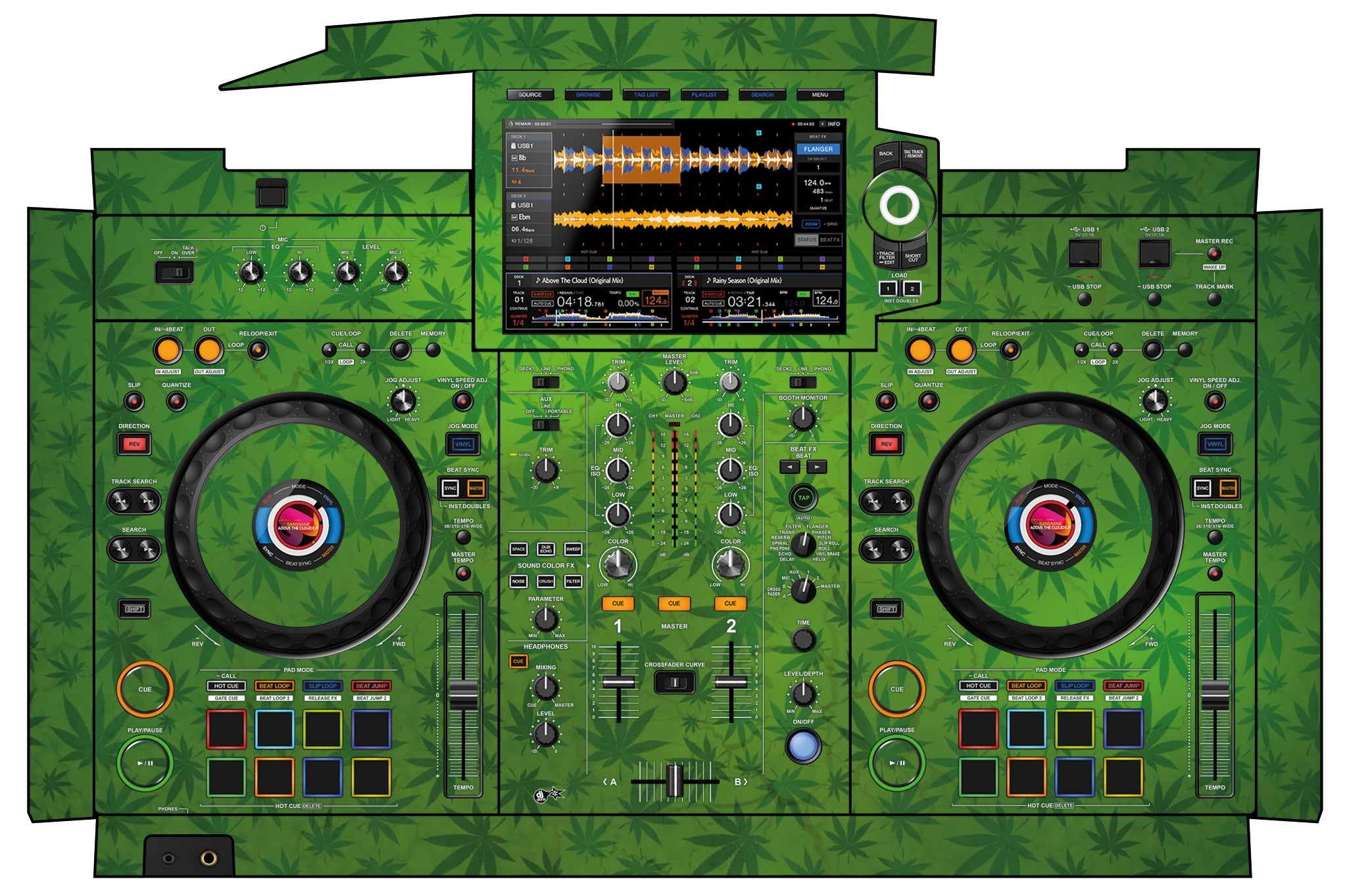 Pioneer DJ XDJ RX 3 Skin Weedhead