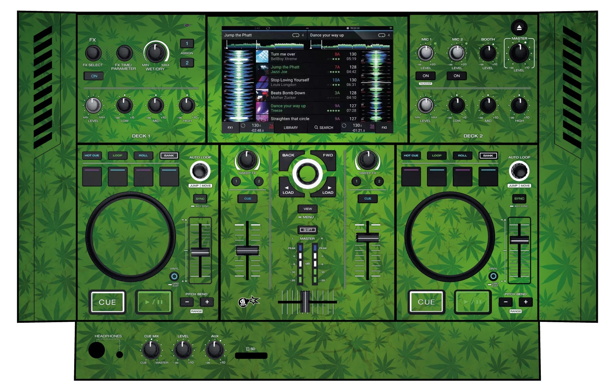 Denon DJ PRIME GO Skin Weedhead