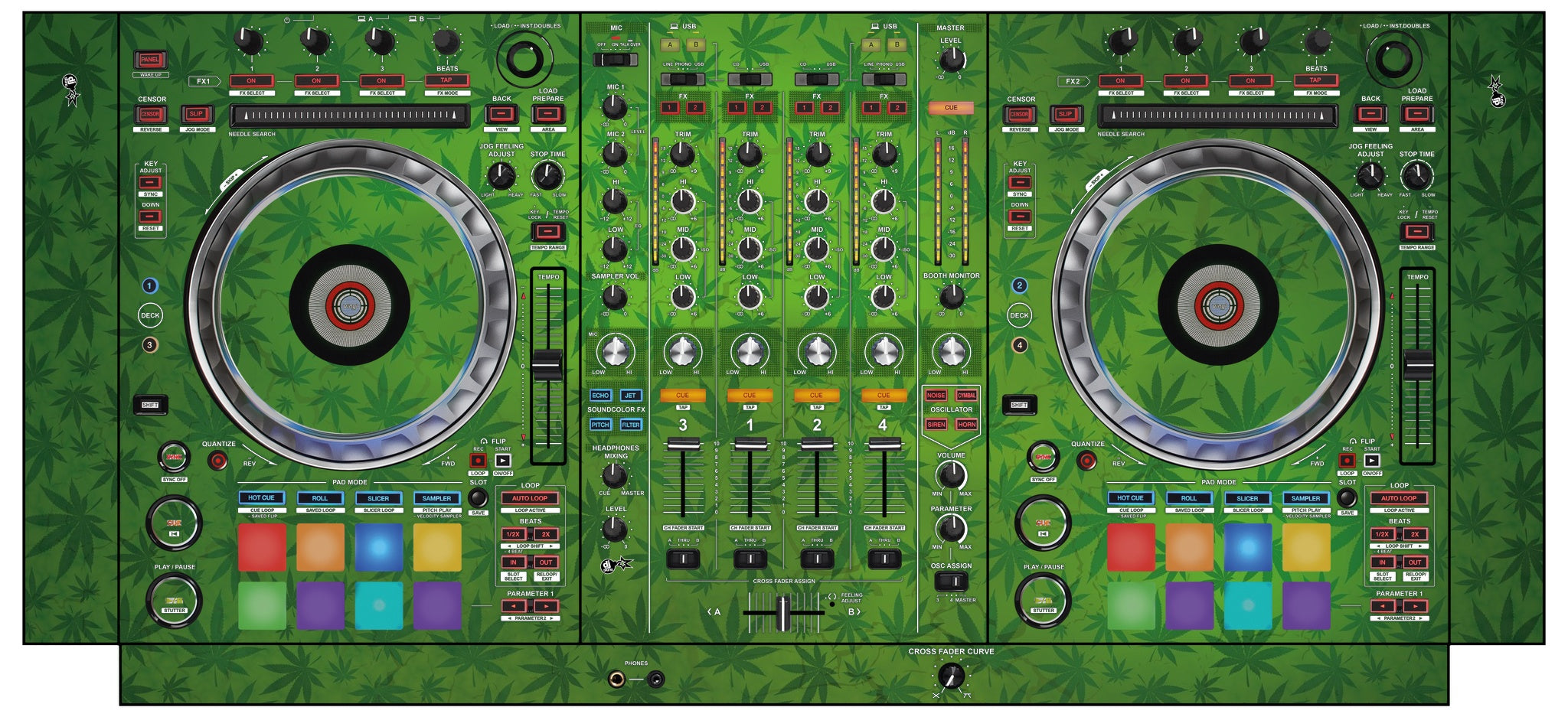 Pioneer DJ DDJ SZ 2 Skin Weedhead