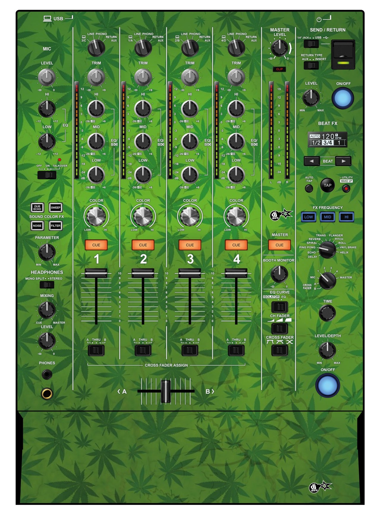Pioneer DJ DJM 750 MK2 Skin Weedhead