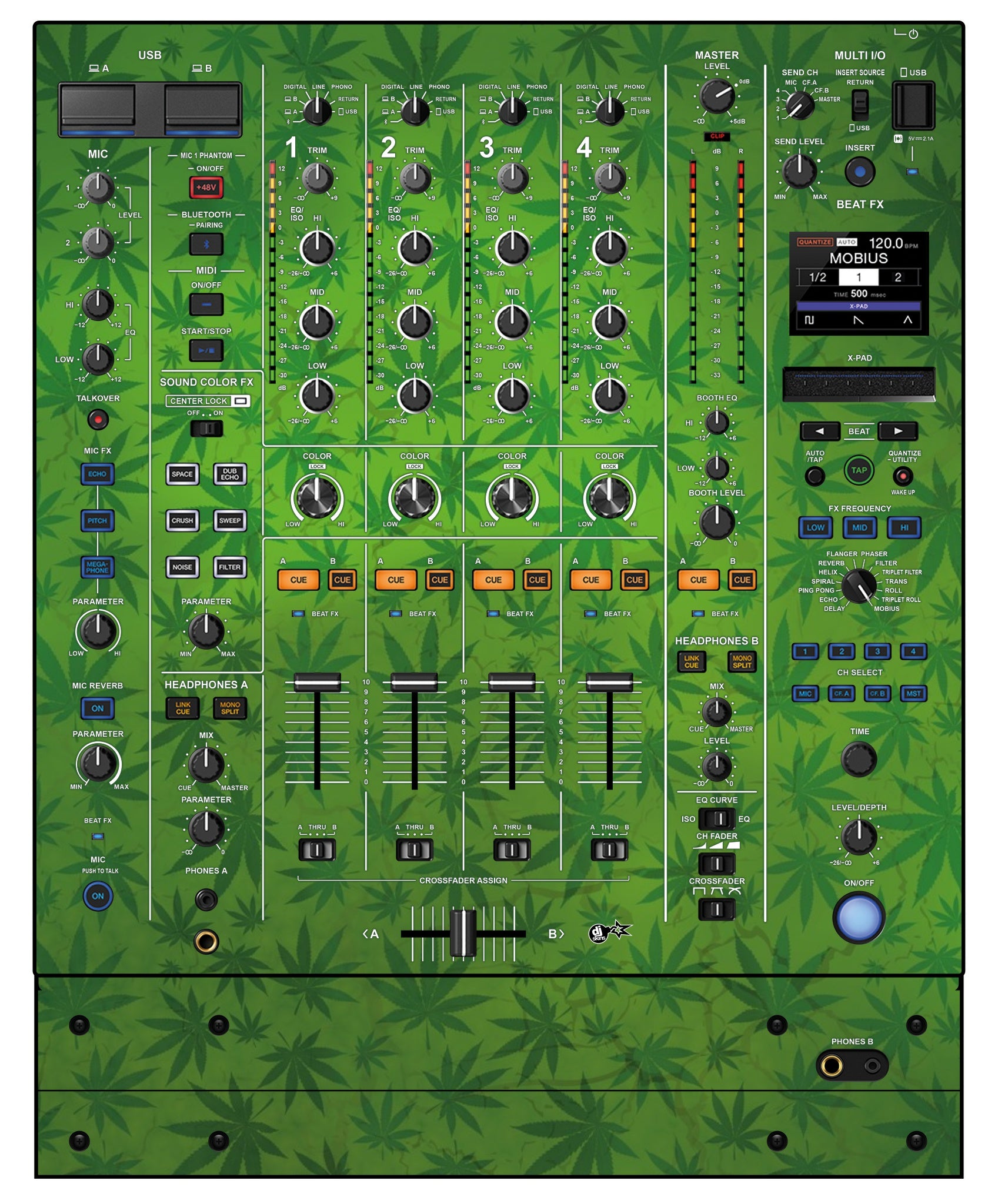 Pioneer DJ DJM A9 Skin Weedhead