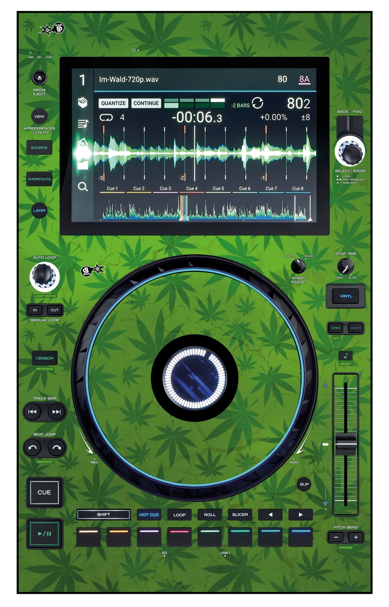 Denon DJ SC 6000 Skin Weedhead