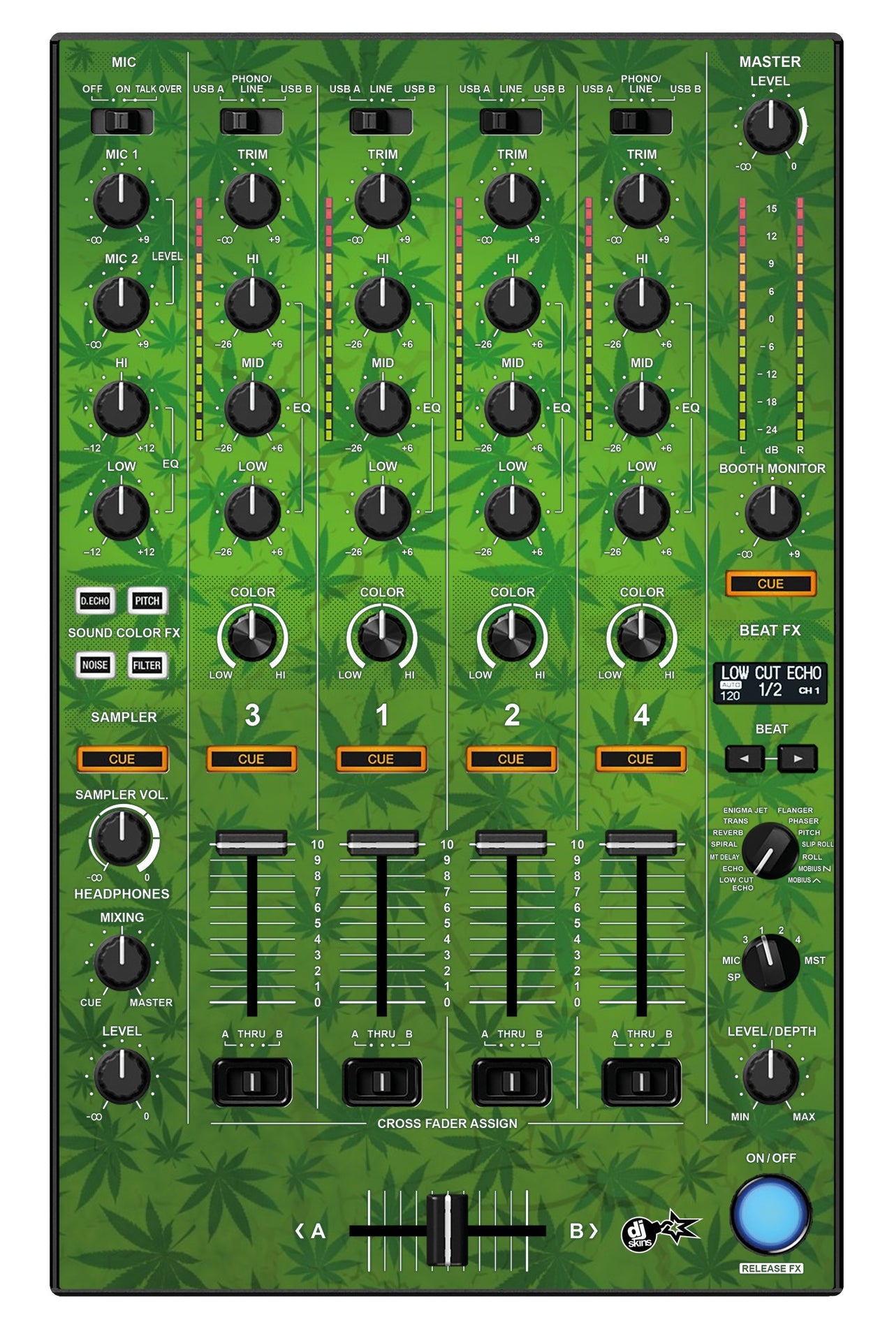 Pioneer DJ DDJ 1000 MIXER Skin Weedhead