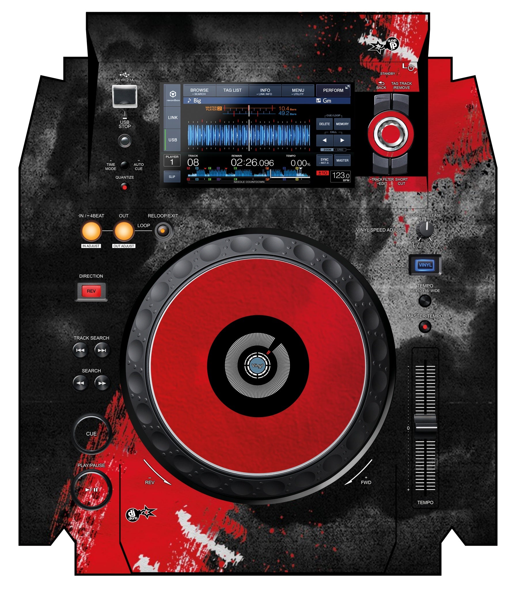 Pioneer DJ XDJ 1000 MK2 Skin What You are Waiting For