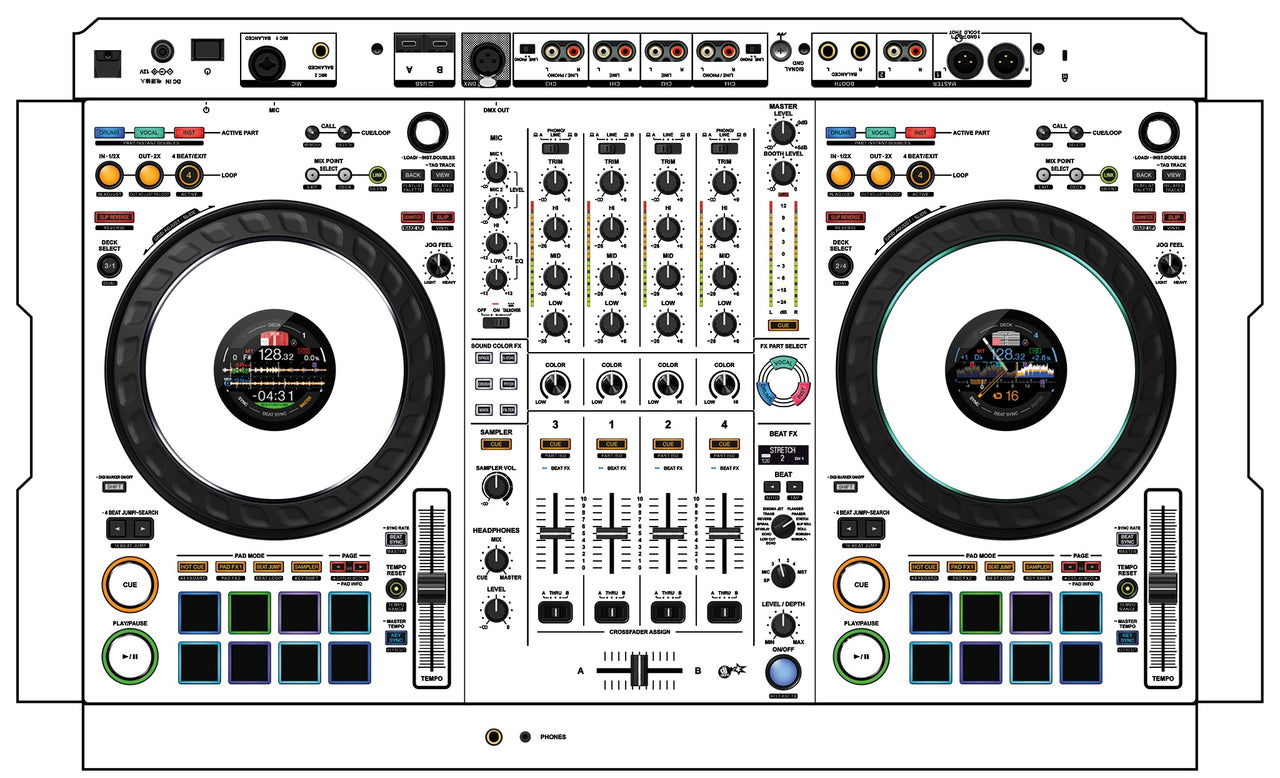 Pioneer DJ DDJ FLX10 Skin White